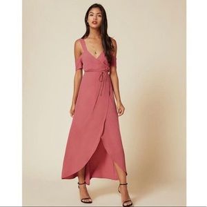 Reformation NWT Jules Wrap Dress in Strawberry